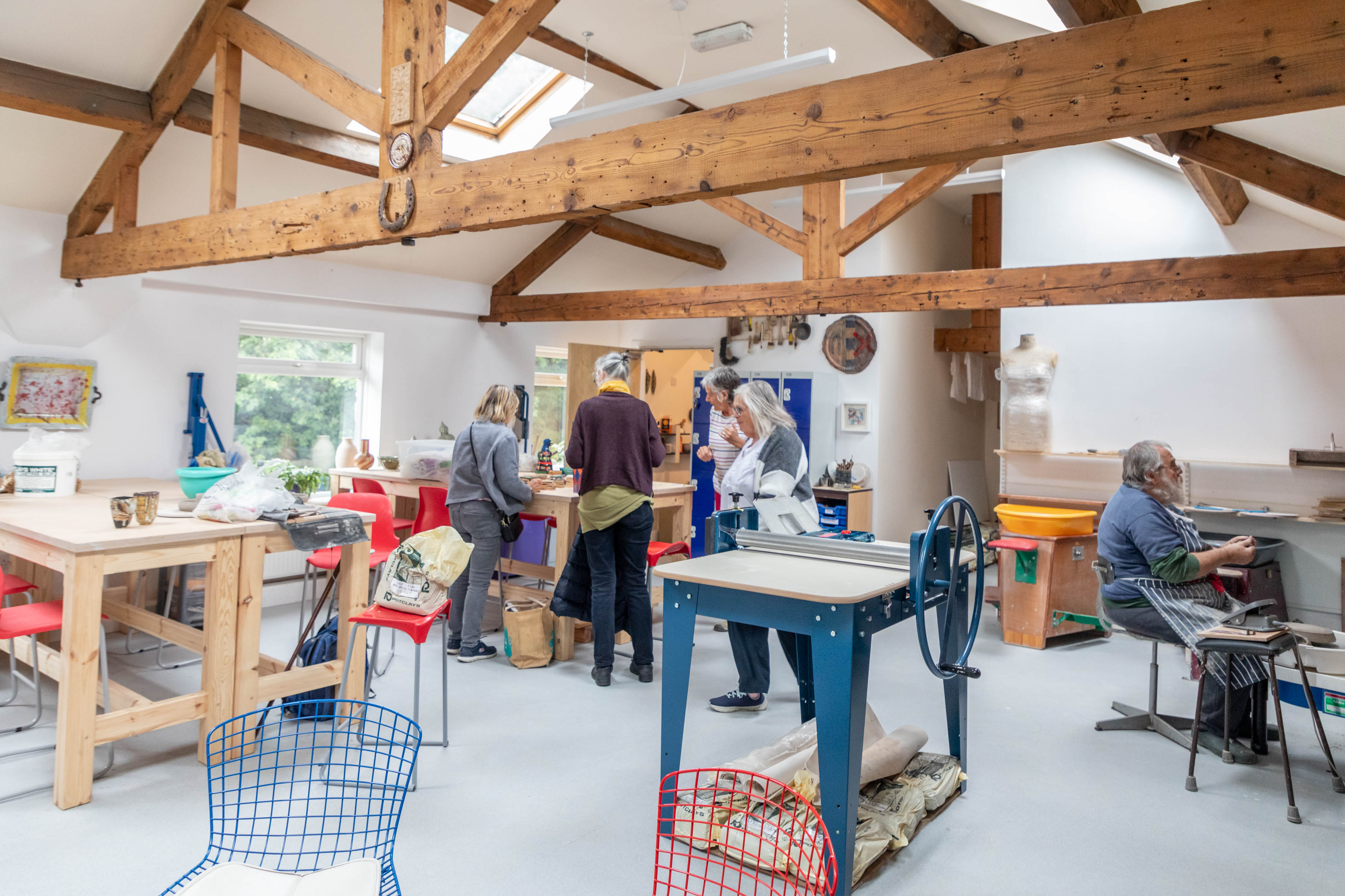 There's plenty of space to work in our bright airy studio. There's plenty of space to work in our bright airy studio.