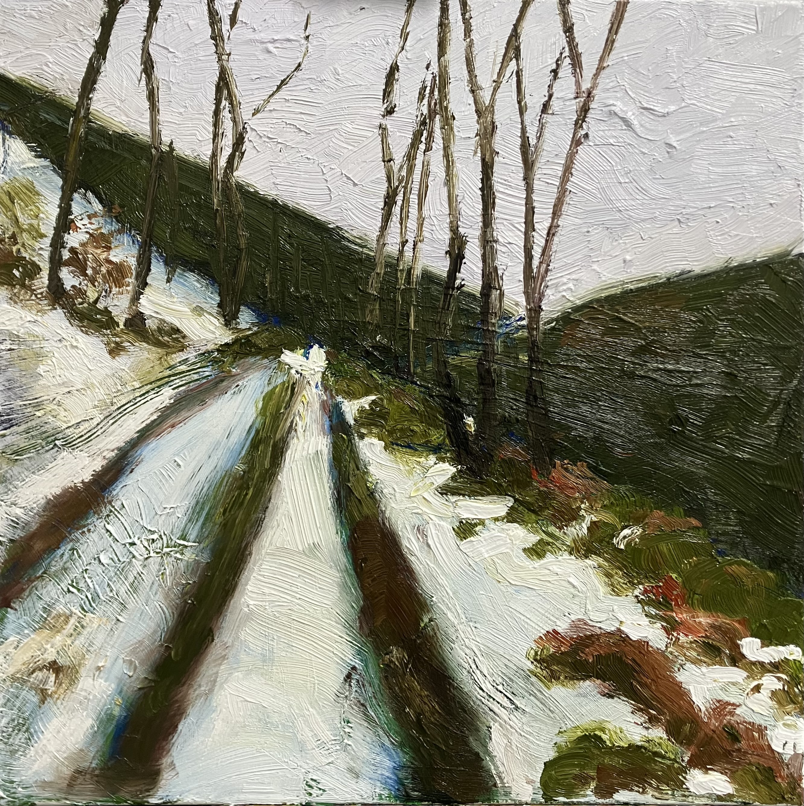 On And On, Winter Lane, Lumb Bank - 50x50cm - £450