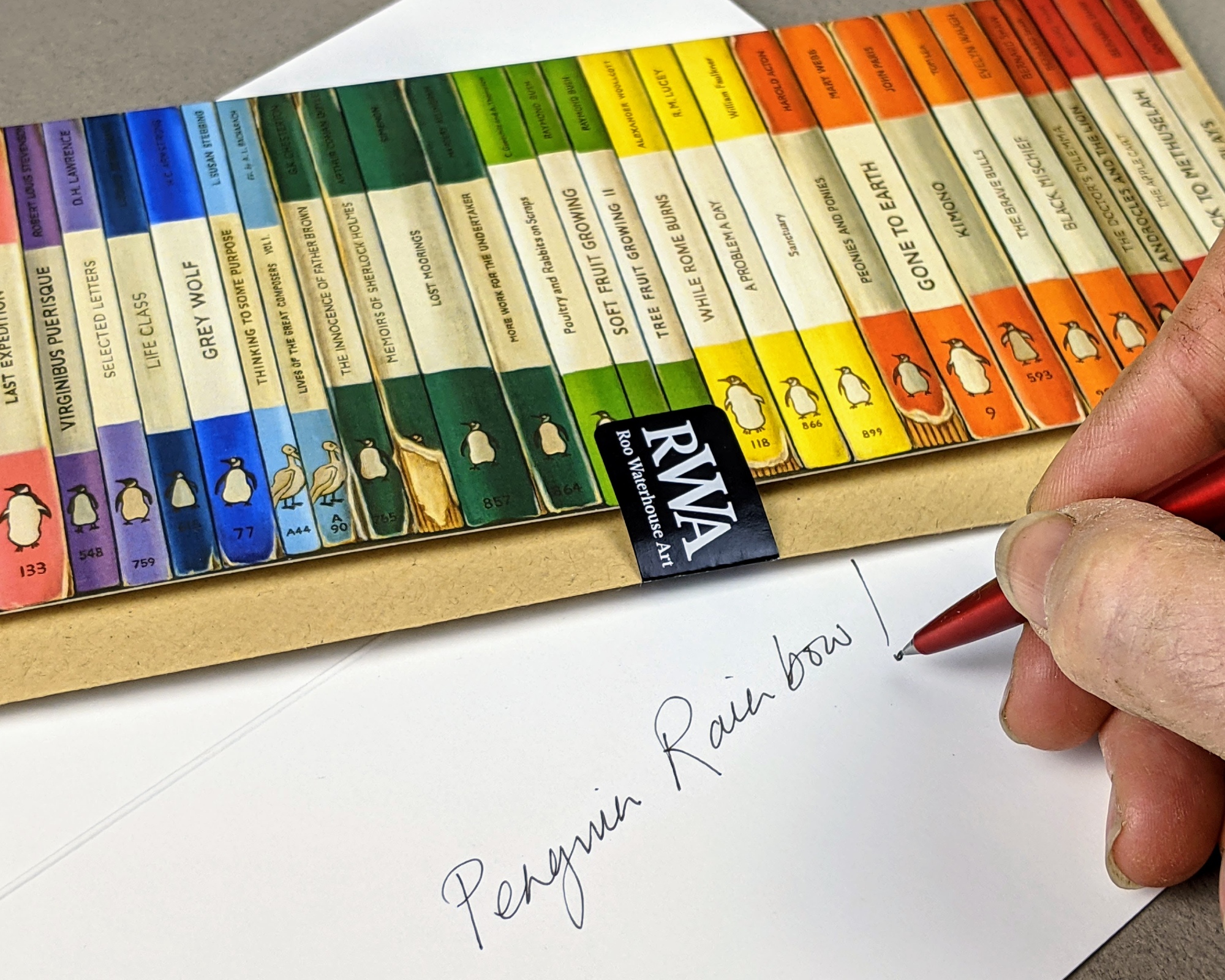 Rainbow Penguins Card