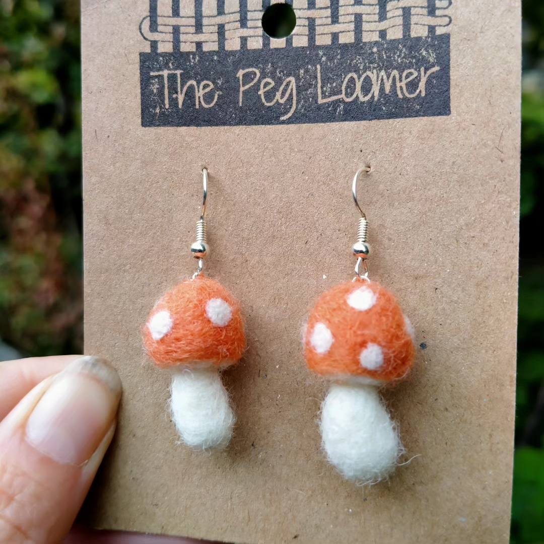 toadstool earrings