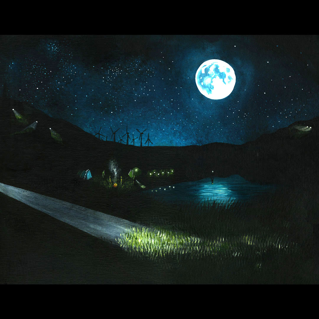 Camping by the reservoir