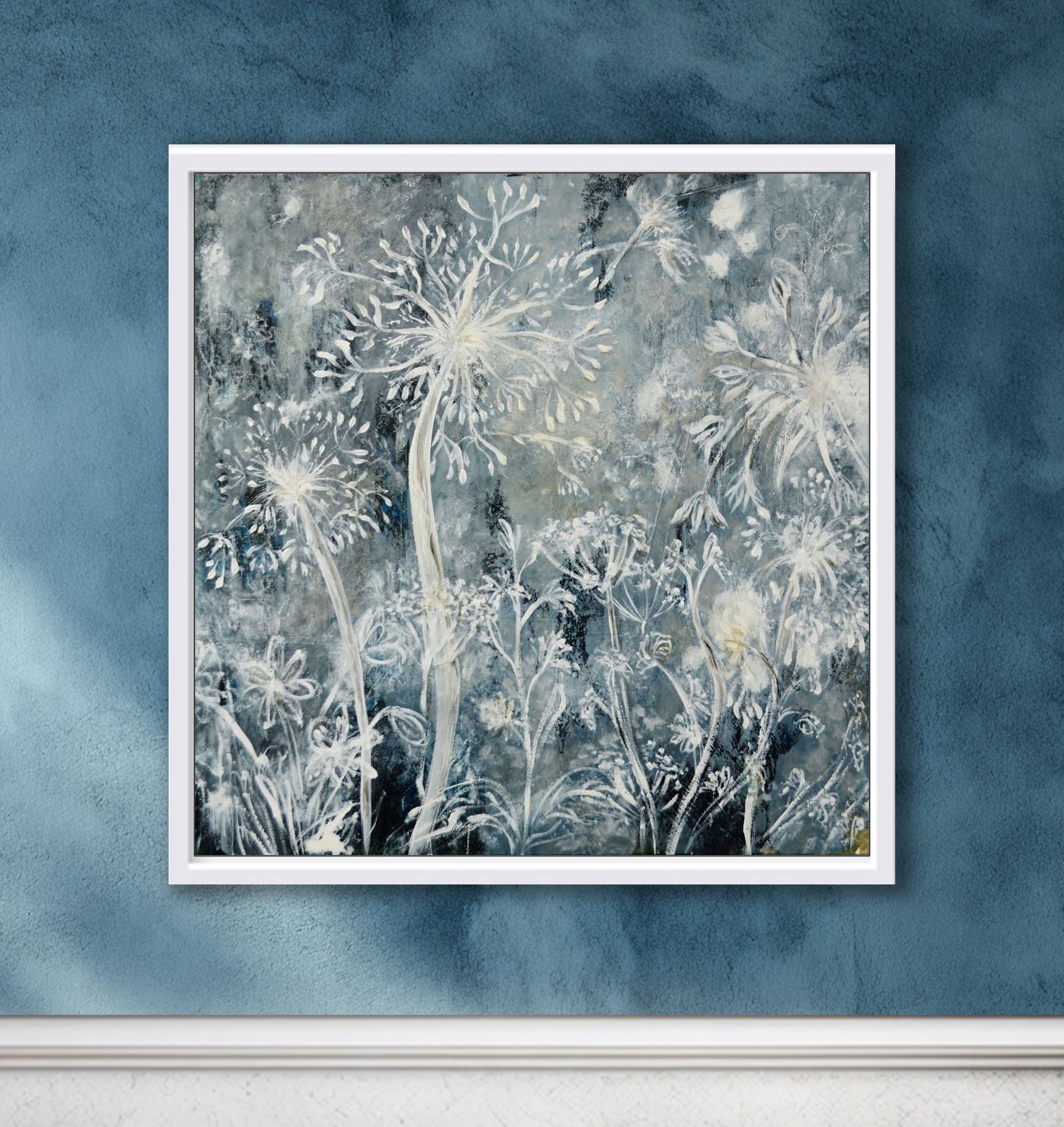 2024 Sept 13 Karin Rose Dubois artist Meadow Wildflowers grey white 0